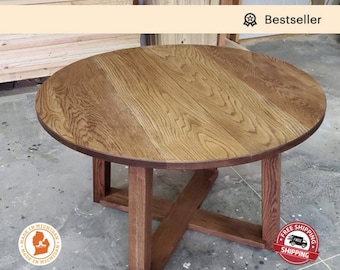 Round Ellison Hardwood Extendable Dining Table