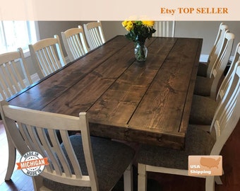 Farmhouse Dining Table Set Etsy