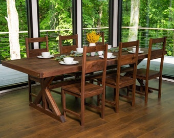 The Harper Hardwood Dining Table - Walnut, White Oak, Maple