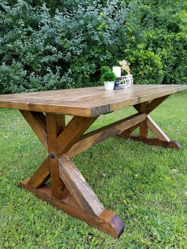 Farmhouse Table Breadboard Table Farm Table Dining Room Etsy