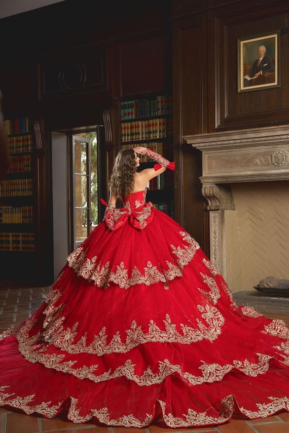 green emerald velvet dress Ruffled Charro Quinceanera Dress by Rachel Allan RQ5012 2 / Royal Silver