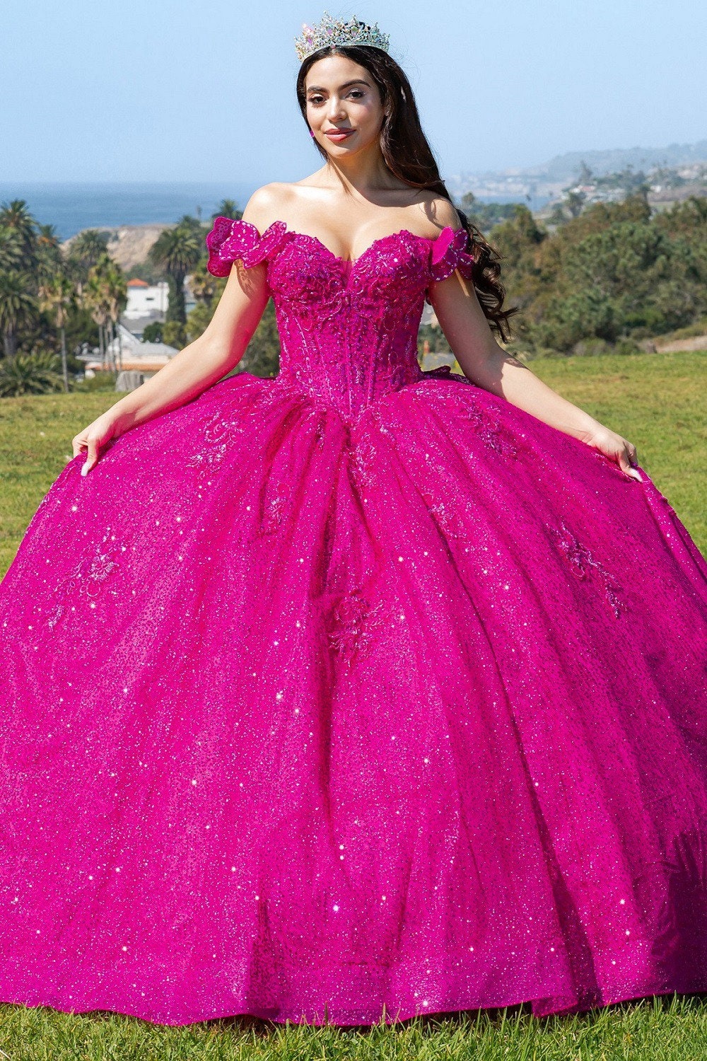Fuchsia Quinceanera Ball Gown dress Fuchsia Quinceanera Ball Gown dress