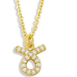 Zodiac Sign Necklace, 14k gold, zodiac necklace, horiscope, for her, for him, christmas present