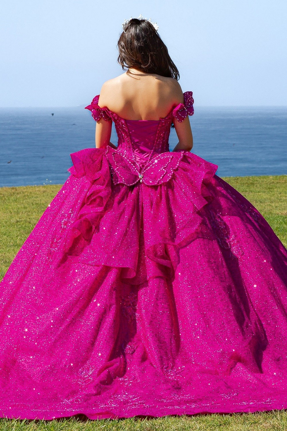 fuchsia pink quince dress Hot Pink Quinceanera Dress . . . . Shop from our bio . Promote code: INS . . . . #quinceaera #quinceanera #quincedress #15aos #ballgown #couture #instafashion