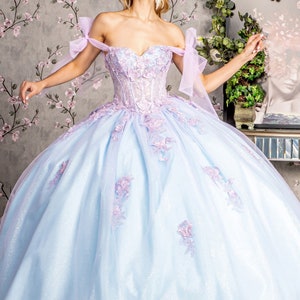 lilac and Blue Quincenera dress, Princess dress, formal dress, fairy dress