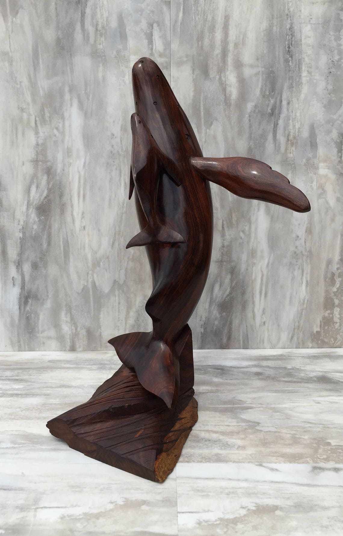 Large Ironwood Whale Carving | Etsy