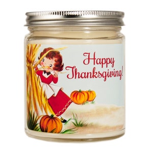 Thanksgiving Candle Personalized Hostess Gift Decor