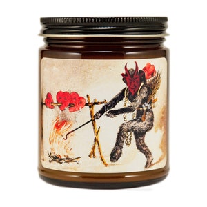 Valentine Krampus Candle Anti Valentines Day Gift Personalized Goth Horror Folklore