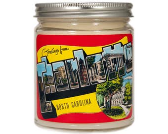 Charlotte North Carolina Gift, Homesick Candle Scented Soy Candle, Personalized Candle Gift