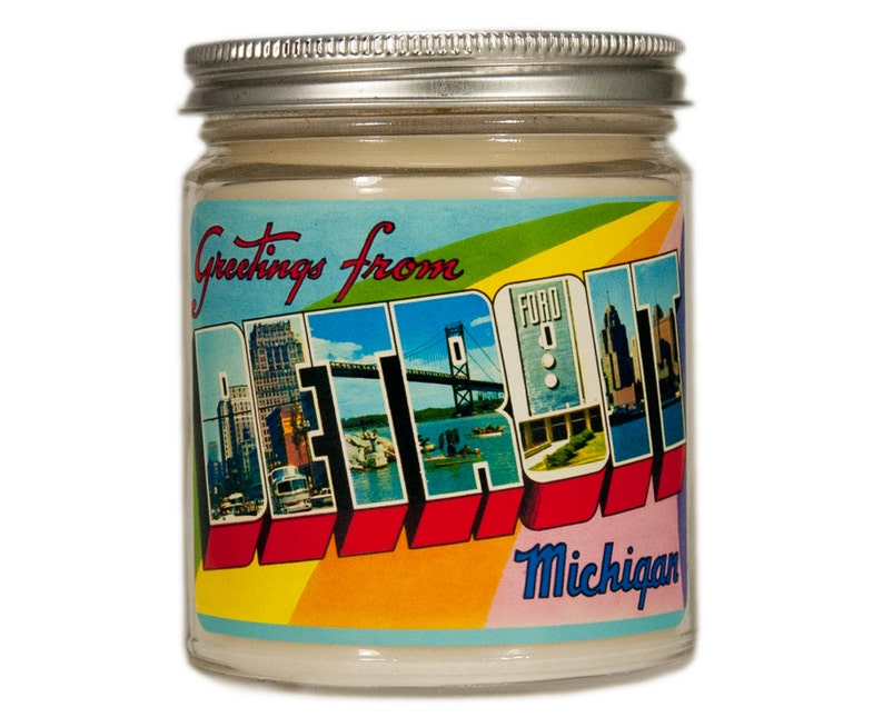 Detroit Candle Detroit Gift Michigan Candle Homesick Etsy