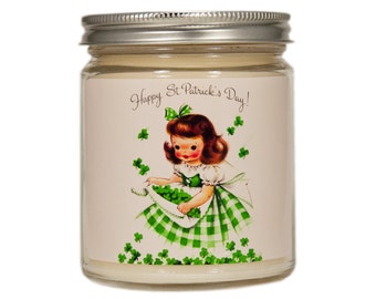 Personalized St Patricks Day Candle St Patty's Decor Gift