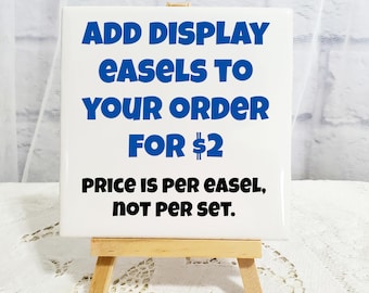 Add-On Wooden Easel Art Tiles and Coasters – Display Stand Only