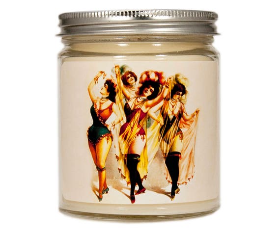 Burlesque Soy Candle Boudoir Candle Scented Candle Vintage Lingerie Candle Container Candle Soy Candle Bedroom Decor Vintage Lingerie