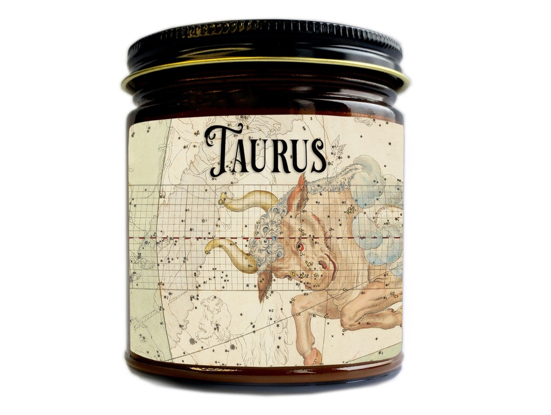 Taurus Candle, Zodiac Gift, Personalized Horoscope Candle, Taurus