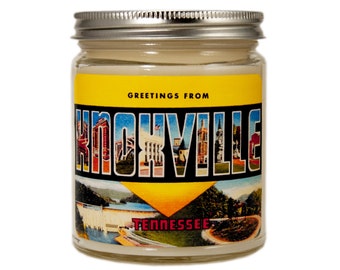 Knoxville Candle, Knoxville Tennessee Homesick Candle Gift Vintage Knoxville Postcard Candle