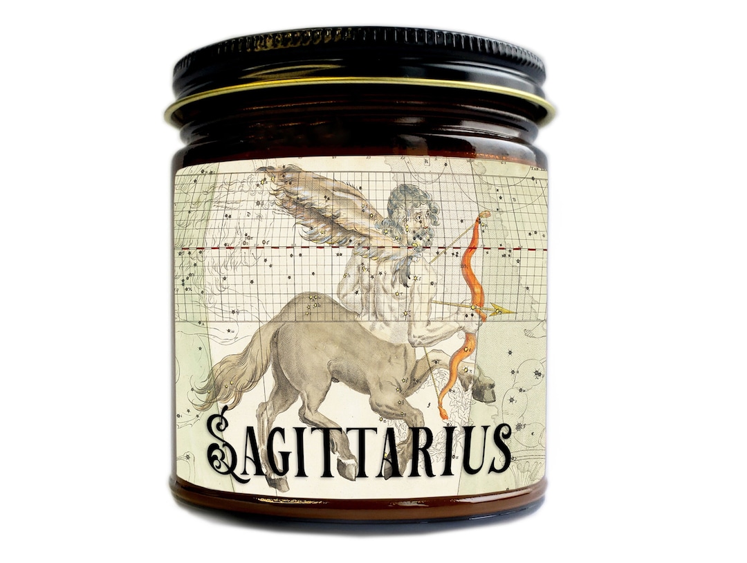 Sagittarius Candle, Zodiac Gift, Personalized Horoscope Candle