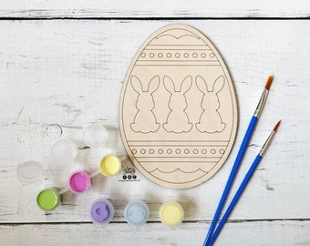 Easter Egg Painting Kit | Easter Basket Stuffer | Wooden Painting Kit | Kids Painting DIY | Kids DIY Painting Kit