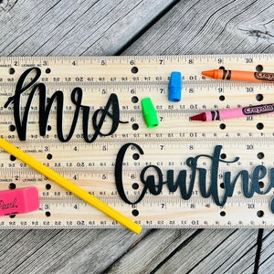 Teacher Ruler Sign | Teacher Name Sign | Custom Teacher Sign | Teacher ...