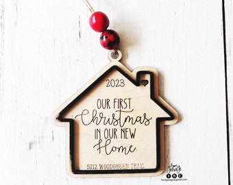 First Christmas in New Home | New Home Christmas Ornament | Wooden New Home Christmas Ornament | First Christmas In Our New Home Ornament