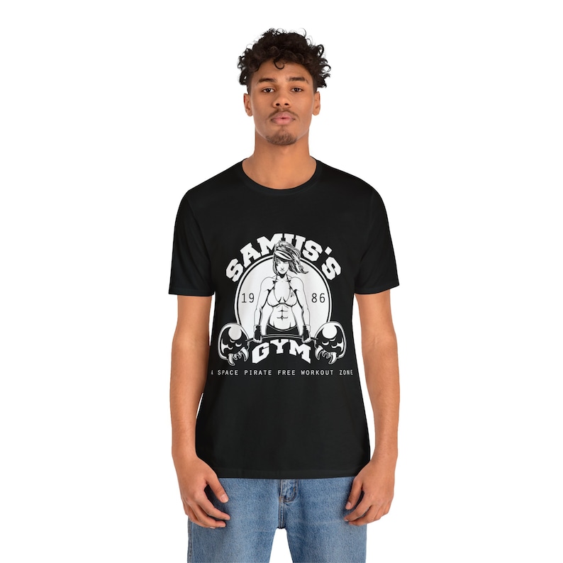 Samus Aran Gym T-Shirt - Metroid Workout Tee - 1986 Retro Gaming Apparel image 4