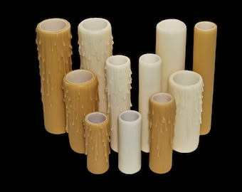 Heat Resistant Resin Candle Covers - Candelabra Size with Drips (3/4&quot; socket)