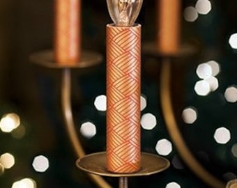 Designer Candle Cover - Red Gold Basket
