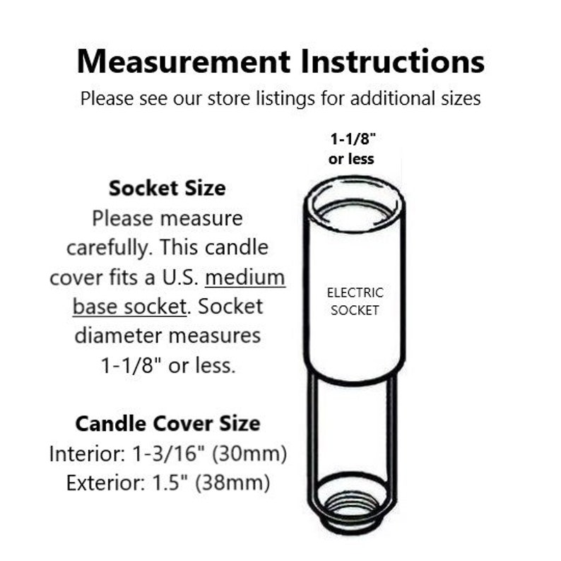 Medium Base Resin Candle Covers with Drips For larger 1-1/8 socket image 4