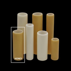 Cubiertas para velas de base mediana de resina - Color miel, sin goteo