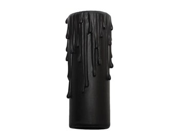 Black Resin Candelabra Candle Covers