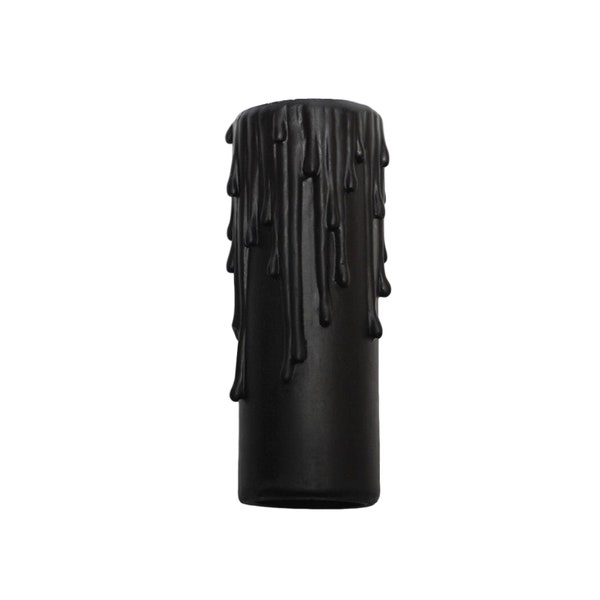 Black Resin Candelabra Candle Covers