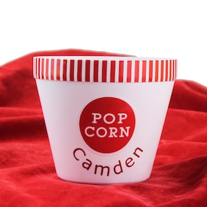 Individual Popcorn Bowl, Small Personalized, With Kernel Filter