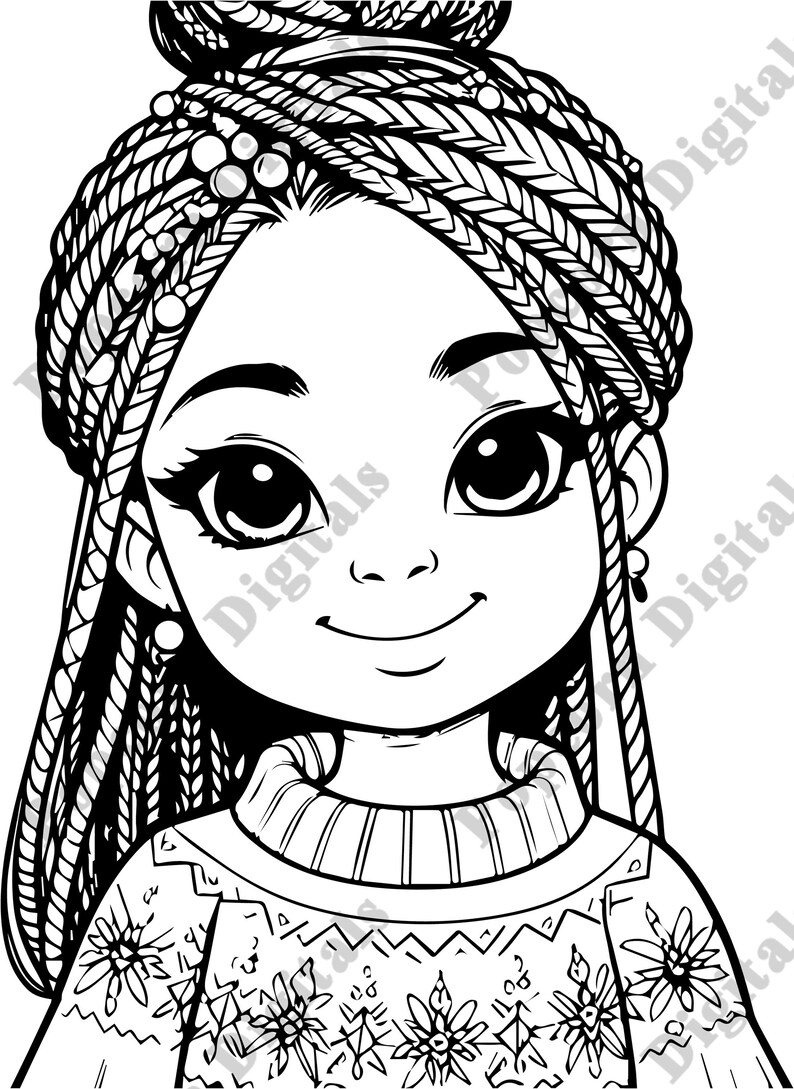 Black Girls Coloring Pages, 90 Printable Sheets - Etsy