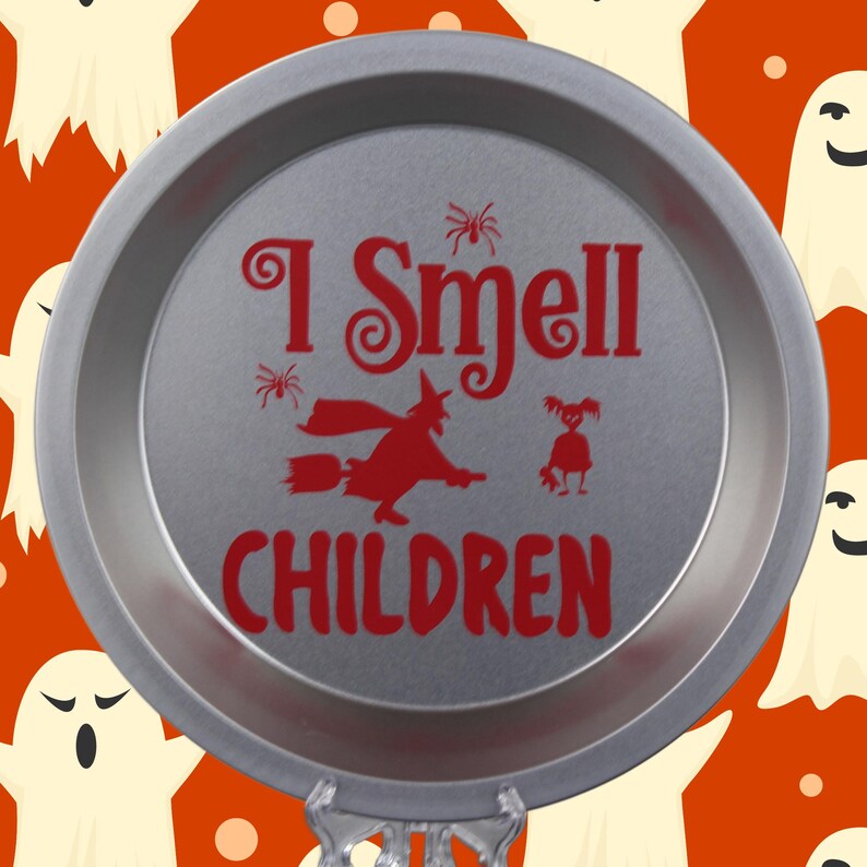 Scary Halloween Metal Pie Pan Wall Art, i Smell Children Etsy