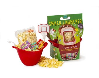 Juego de regalo Snack Launcher con tazón para palomitas de maíz y objetivos