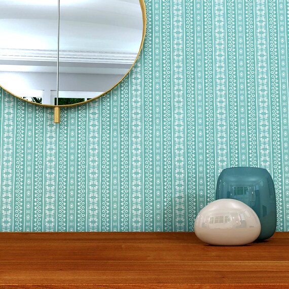 Téléchargement gratuit Images Tribal Oiseau Stripe Lave Aqua Peler Et Coller Papier Peint dernière salutations