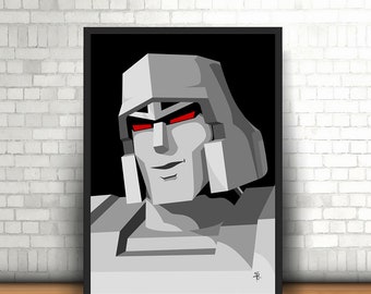 Megatron - Los Transformers - Cartel de arte original (descarga digital)