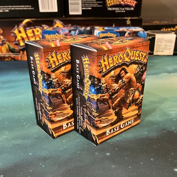 HeroQuest tuck boxes for base game and all expansions playing cards (10 boxes)