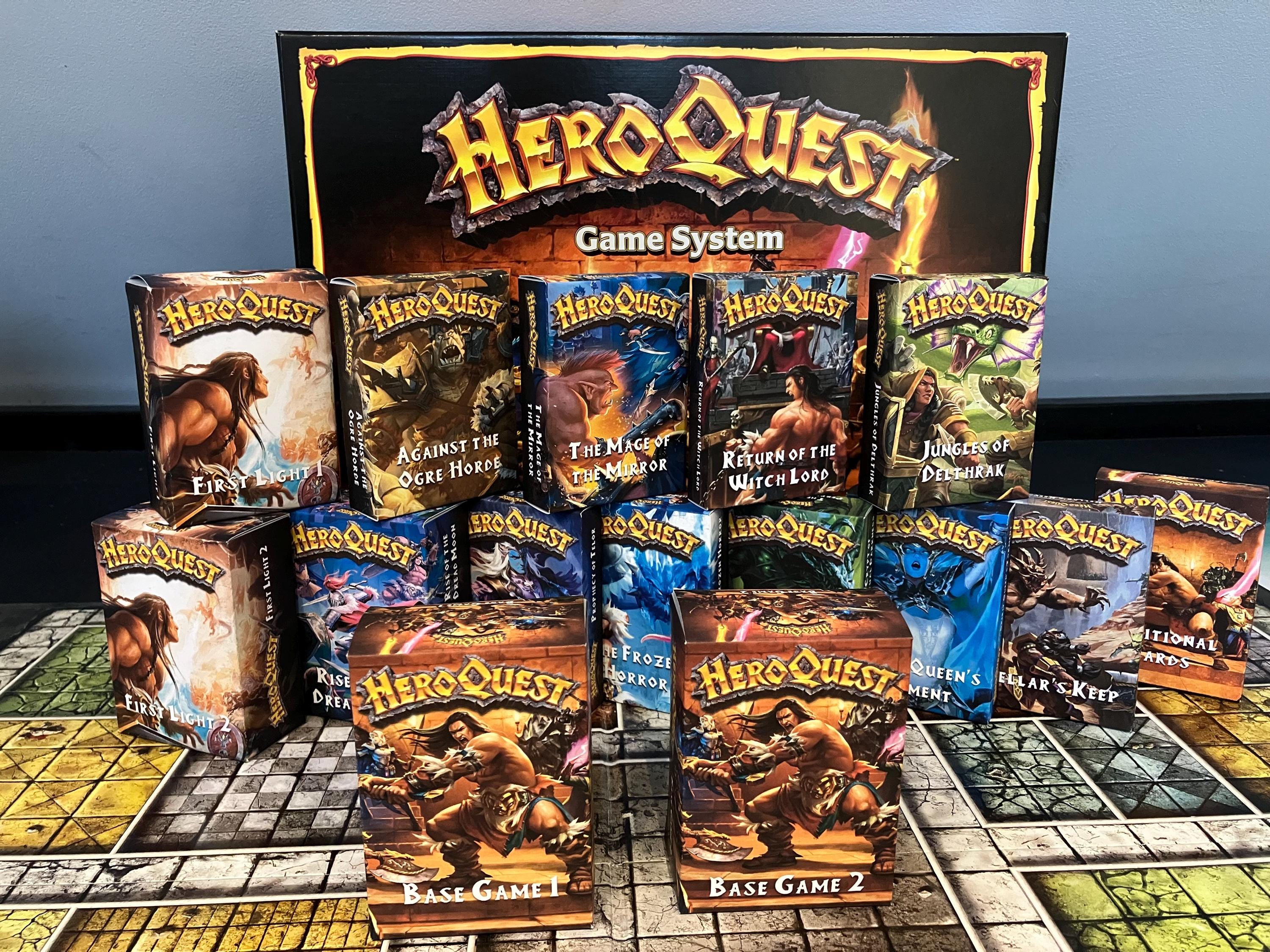 Heroquest Tuck Boxes for Base Game and All Expansion's Playing