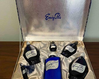 Vintage Evening in Paris Boxed Set of Bourjois Cologne Bubble Bath Eau de Toilette Perfume