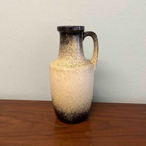 Vintage MCM W Germany Studio Pottery Jug Vase With Handle