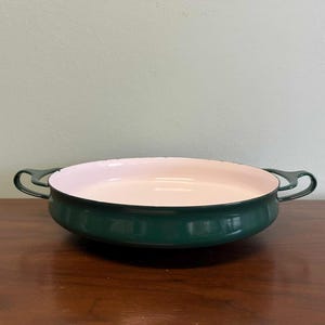Vintage Dansk Designs Green Enamel Panella Pan - Jens Quistgaard - 10&quot;