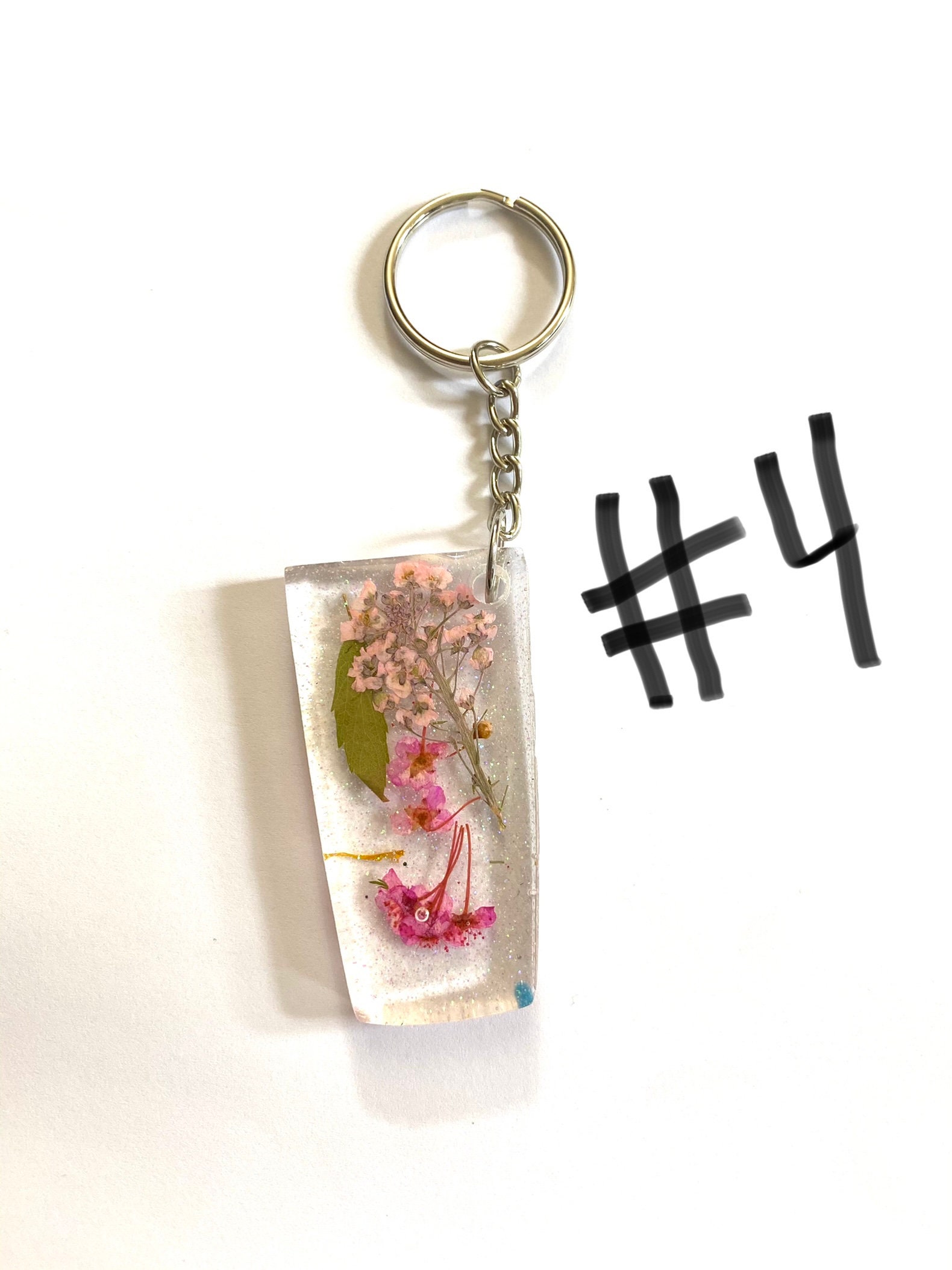 Resin keychains cup keychains dried flower keychains Etsy