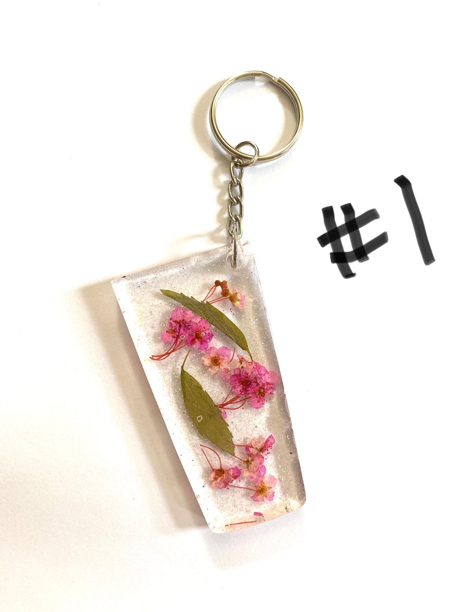 Resin keychains cup keychains dried flower keychains Etsy