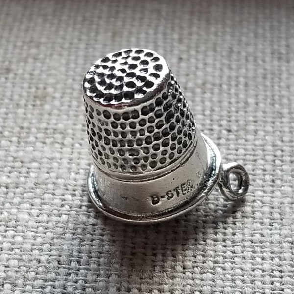 Vintage BEAU Sterling Silver THIMBLE Charm