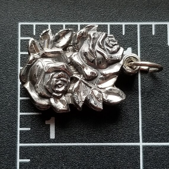 Antique Vintage STERLING SILVER Rose Slide Miracu… - image 8