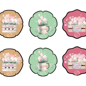 Digital Download-NO FINISHED PRODUCT | Print Images/Stickers | Love, Hope, Faith | pdf, png, svg files | CrissyCrochetNC