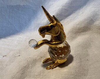 Swarovski Crystal Unicorn Figurine #630119 W/ Box - Art Glass