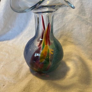 Hand Blown Glass Art bud vase