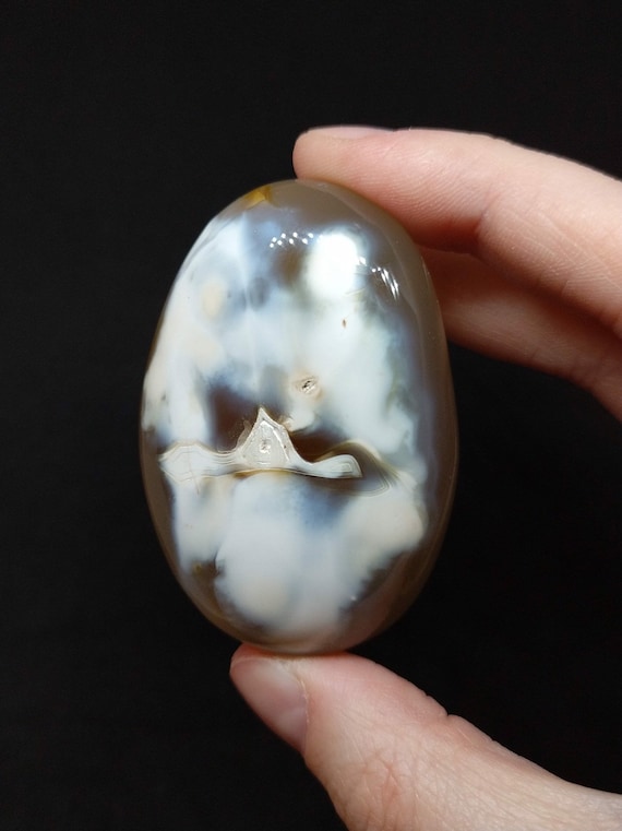 2.3" Orca Agate Palm Stone