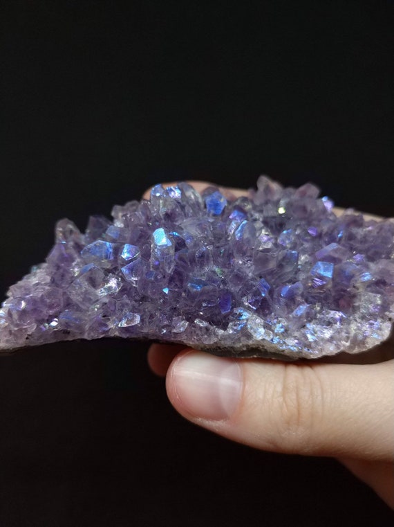 3.7" Angel Aura Amethyst Cluster